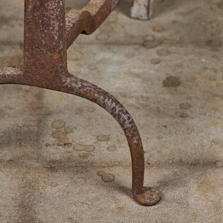 Pair of Primitive Wrought Iron Andirons