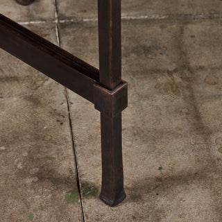 Patinated Jean-Paul Rykaert Leather Sling Chair