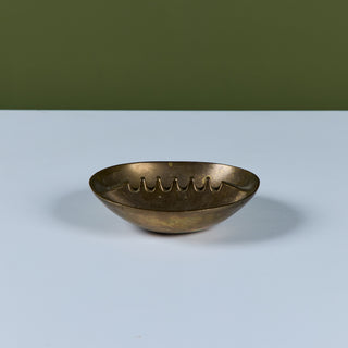 Small Solid Brass Ashtray