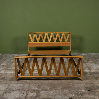 Paul Frankl Full Size Maple Bed Frame for Johnson Furniture Co.