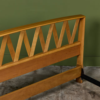 Paul Frankl Full Size Maple Bed Frame for Johnson Furniture Co.