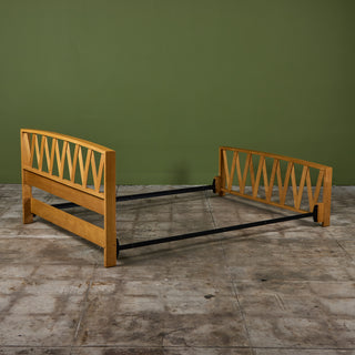 Paul Frankl Full Size Maple Bed Frame for Johnson Furniture Co.