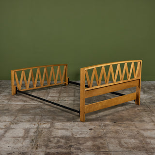 Paul Frankl Full Size Maple Bed Frame for Johnson Furniture Co.