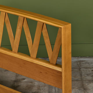 Paul Frankl Full Size Maple Bed Frame for Johnson Furniture Co.