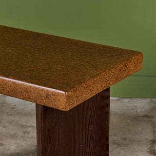 Paul Frankl Cork Console Table for Johnson Furniture Co.