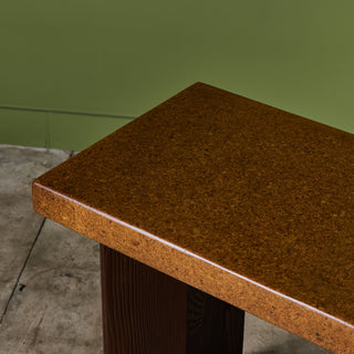 Paul Frankl Cork Console Table for Johnson Furniture Co.