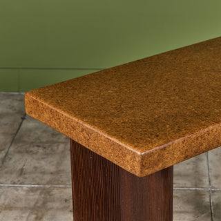 Paul Frankl Cork Console Table for Johnson Furniture Co.
