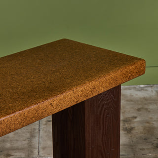 Paul Frankl Cork Console Table for Johnson Furniture Co.