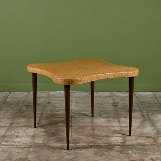 Paul Frankl Amoeba Cork Card Table for Johnson Furniture Co.