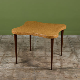 Paul Frankl Amoeba Cork Card Table for Johnson Furniture Co.