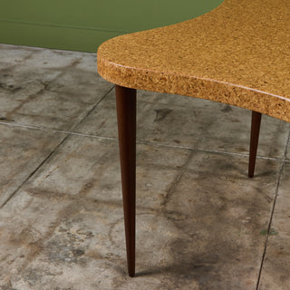 Paul Frankl Amoeba Cork Card Table for Johnson Furniture Co.