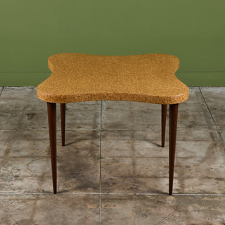 Paul Frankl Amoeba Cork Card Table for Johnson Furniture Co.
