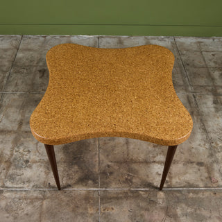 Paul Frankl Amoeba Cork Card Table for Johnson Furniture Co.