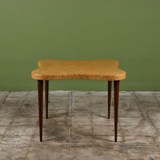 Paul Frankl Amoeba Cork Card Table for Johnson Furniture Co.