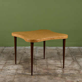 Paul Frankl Amoeba Cork Card Table for Johnson Furniture Co.