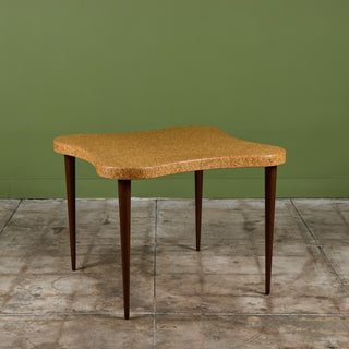 Paul Frankl Amoeba Cork Card Table for Johnson Furniture Co.
