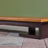 ON HOLD ** Paul Frankl Long Rectangular Cork Coffee Table for Johnson Furniture Co.