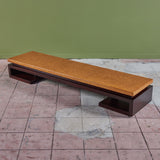 ON HOLD ** Paul Frankl Long Rectangular Cork Coffee Table for Johnson Furniture Co.
