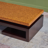 ON HOLD ** Paul Frankl Long Rectangular Cork Coffee Table for Johnson Furniture Co.