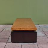 ON HOLD ** Paul Frankl Long Rectangular Cork Coffee Table for Johnson Furniture Co.