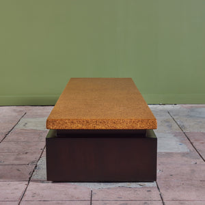 ON HOLD ** Paul Frankl Long Rectangular Cork Coffee Table for Johnson Furniture Co.