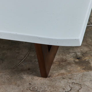 Paul Frankl Rectangular Whitened Cork Coffee Table or Bench for Johnson Furniture Co.
