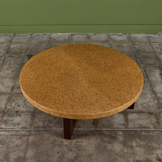Paul Frankl Round Cork Coffee Table for Johnson Furniture Co.