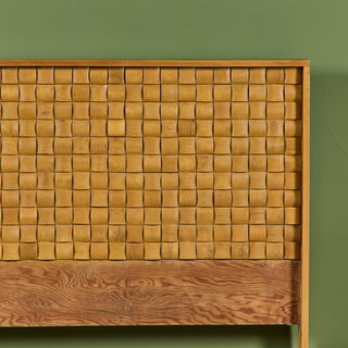 Paul Laszlo "Basket Weave" Headboard for Brown Saltman