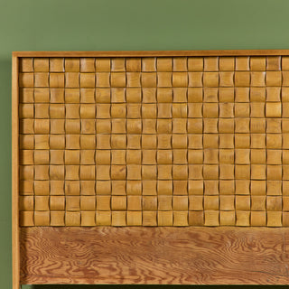 Paul Laszlo "Basket Weave" Headboard for Brown Saltman
