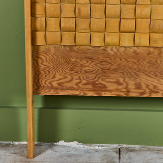Paul Laszlo "Basket Weave" Headboard for Brown Saltman