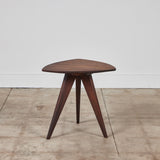 Paul Laszlo Triangular Mahogany Side Table for Glenn of California