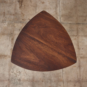 Paul Laszlo Triangular Mahogany Side Table for Glenn of California