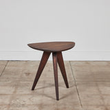 Paul Laszlo Triangular Mahogany Side Table for Glenn of California