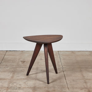 Paul Laszlo Triangular Mahogany Side Table for Glenn of California