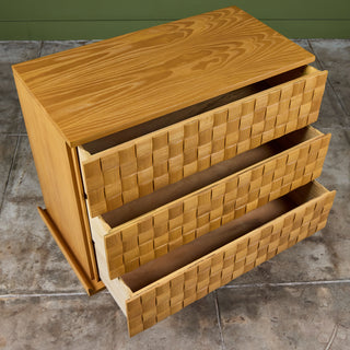 Paul Laszlo Petite "Basket Weave" Dresser for Brown Saltman