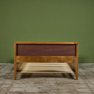 Paul Laszlo "Basket Weave" Bed Frame for Brown Saltman