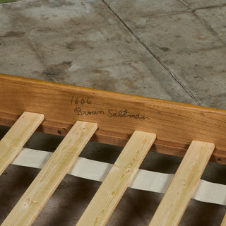 Paul Laszlo "Basket Weave" Bed Frame for Brown Saltman