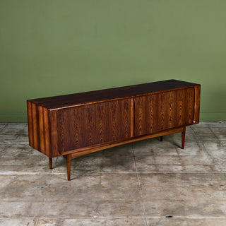 Rosewood Tambour Door Credenza by Bernhard Pedersen & Son