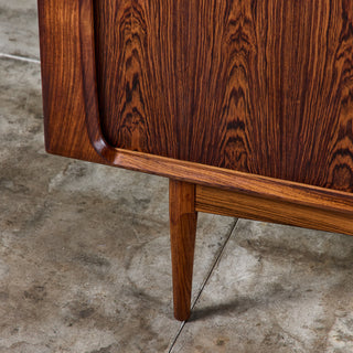 Rosewood Tambour Door Credenza by Bernhard Pedersen & Son