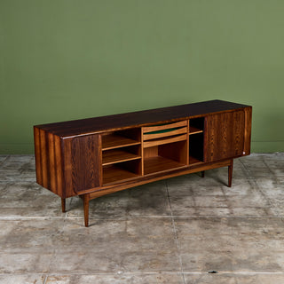 Rosewood Tambour Door Credenza by Bernhard Pedersen & Son