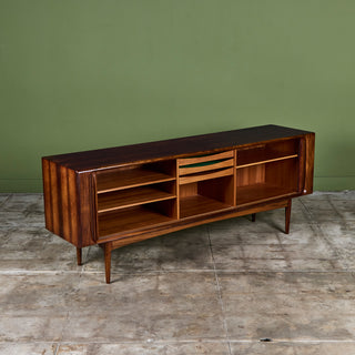 Rosewood Tambour Door Credenza by Bernhard Pedersen & Son