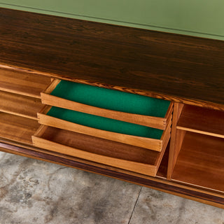 Rosewood Tambour Door Credenza by Bernhard Pedersen & Son