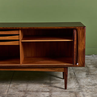Rosewood Tambour Door Credenza by Bernhard Pedersen & Son