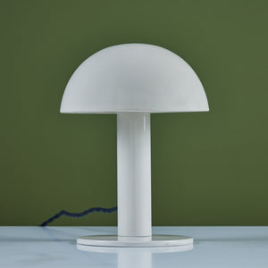 Enameled Mushroom Shade Table Lamp