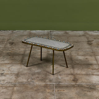 Mosaikmöbel Petite Side Table with Mosaic Tile Top
