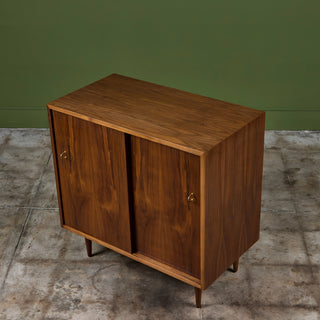 Petite Two Door Walnut Cabinet for Glenn of California