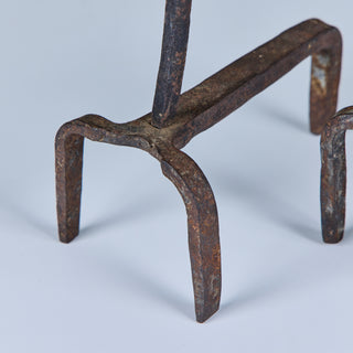 Pair of Wrought Iron Andiron Bookends