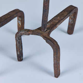 Pair of Wrought Iron Andiron Bookends