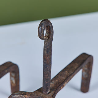 Pair of Wrought Iron Andiron Bookends
