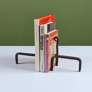Pair of Wrought Iron Andiron Bookends